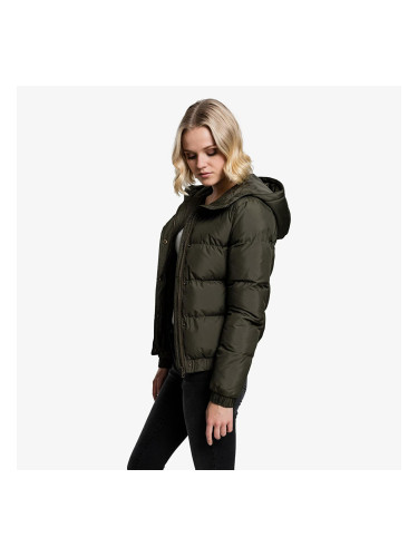 Яке Urban Classics Ladies Hooded Puffer Jacket Dark Olive XS