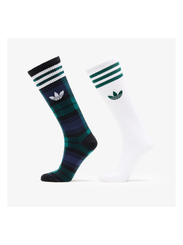 adidas Tartan Crew Sock 2-pack Night Indigo/ White L