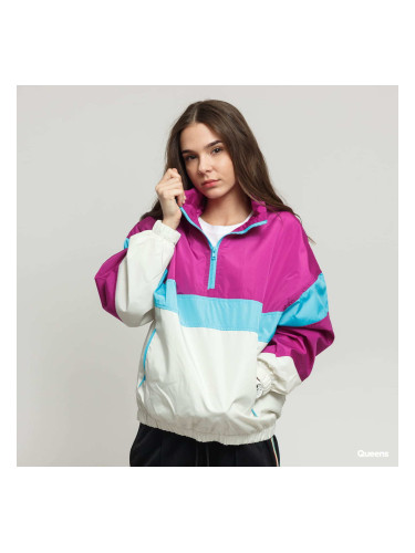 Яке Urban Classics Ladies 3-Tone Stand Up Collar Pull Over Jacket Purple/ Cream/ Blue XS