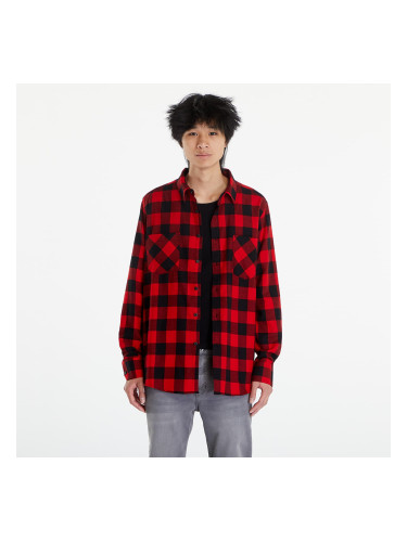 Риза Urban Classics Checked Flanell Shirt Black/ Red XL