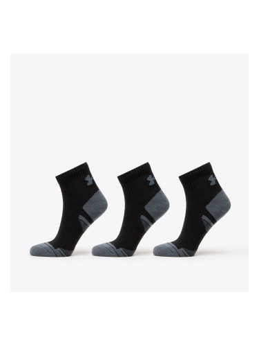 Under Armour Performance Cotton 3-Pack QTR Socks Black XL