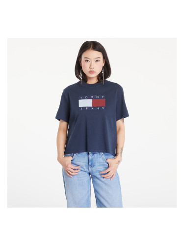 Тениска Tommy Jeans Flag Badge Boxy Fit T-Shirt Dark Night Navy XS