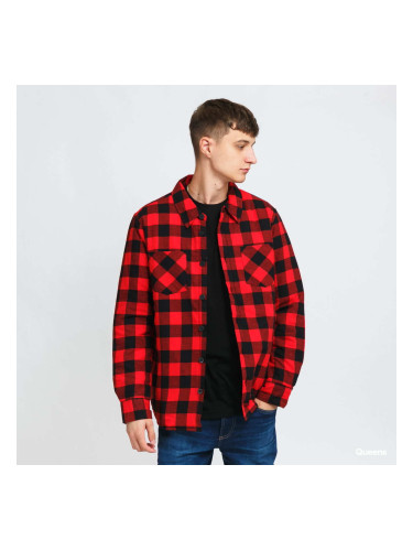 Яке Urban Classics Padded Check Flannel Shirt Red/ Black S