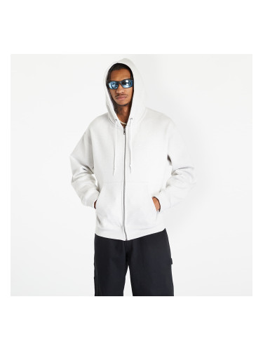 Суитшърт Nike Solo Swoosh Full-Zip Hoodie Birch Heather/ White XS