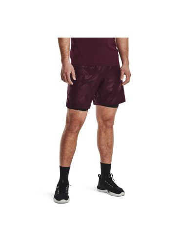 Къси панталони Under Armour Woven Emboss Short Dark Maroon S