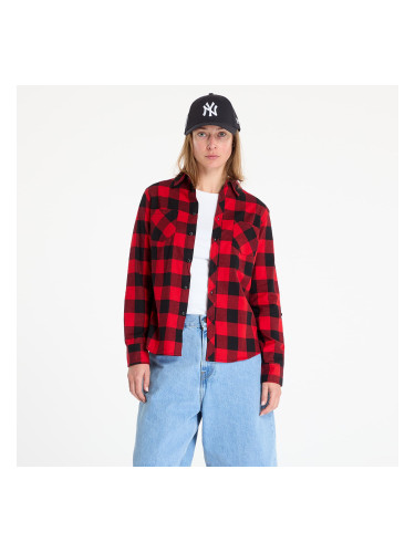 Риза Urban Classics Ladies Turnup Checked Flanell Shirt Black/ Red M
