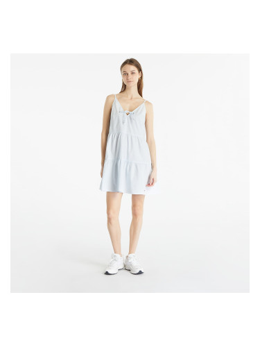 Рокля TOMMY JEANS Poplin Tiered Strappy Dress Shimmering Blue M