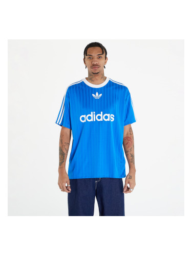 Тениска adidas Adicolor Poly Short Sleeve Tee Blue Bird/ White L