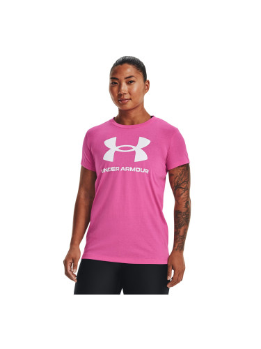 Тениска Under Armour Sportstyle Logo Ss Pink XS