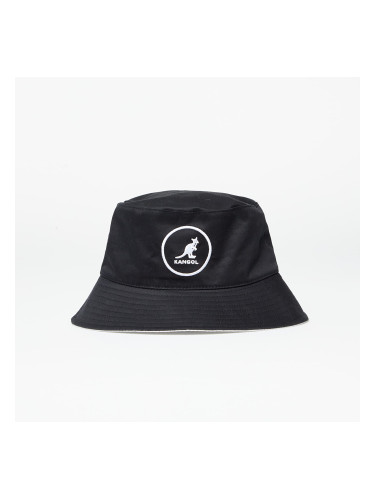 KANGOL Cotton Bucket Black/ White S