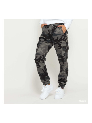 Панталони Urban Classics Ladies High Waist Camo Cargo Pants Grey Camo W26