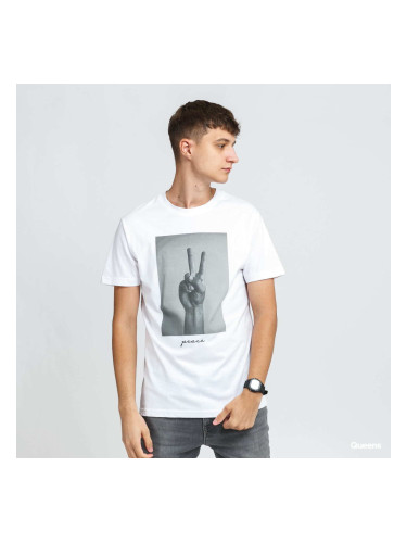 Тениска Urban Classics Peace Sign Tee White M