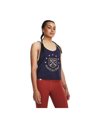 Under Armour Project Rck Q3 Arena Tank Midnight Navy L