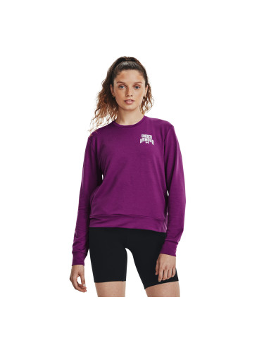 Суитшърт Under Armour Rival Terry Graphic Crew Mystic Magenta M