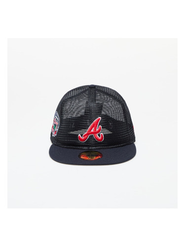 Шапка New Era Atlanta Braves MLB Mesh Patch 59FIFTY Fitted Cap Navy 7 1/2