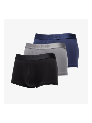 Calvin Klein Low Rise Trunk 3-Pack Black/ Blue Shadow/ Grey Sky S