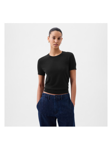 Тениска GAP Shortsleeve Cashsoft Baby Tee Black XXS