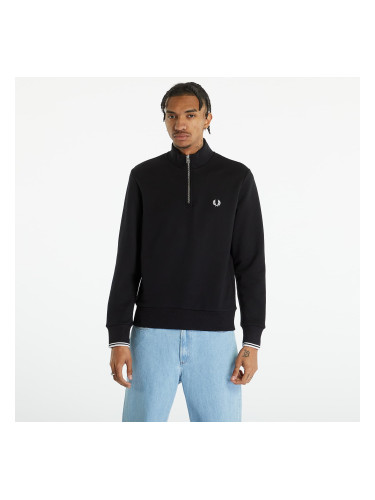 Суитшърт FRED PERRY Half Zip Sweatshirt Black L