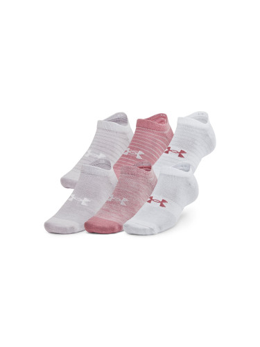 Under Armour Essential No Show 6-Pack Pink Elixir L