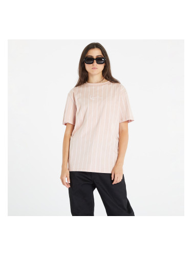 Тениска Karl Kani Small Signature Pinstripe Os Tee Dusty Rose/ White XS