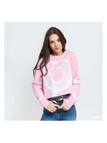 Суитшърт Urban Classics Ladies Tie Dye Cropped Crewneck Pink M