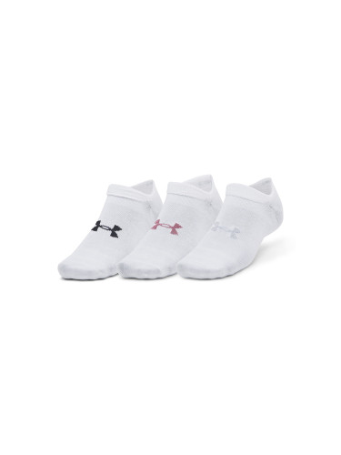 Under Armour Essential No Show 3-Pack White 100 S