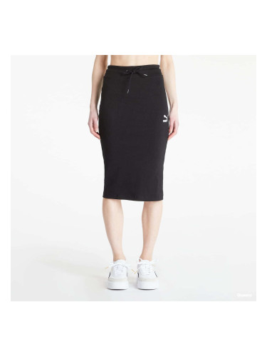 Пола Puma Classics Ribbed Midi Skirt Black XS