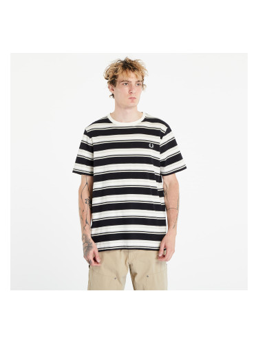 Тениска FRED PERRY Stripe T-shirt Black/ Cream S