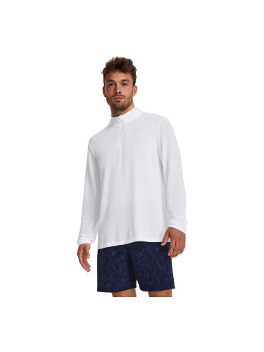 Тениска Under Armour Seamless Stride 1/4 Zip White L