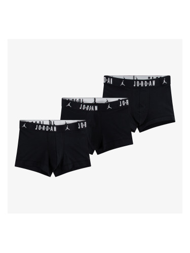 Jordan Mens Flight Cotton 3-Pack Trunk Black XXL