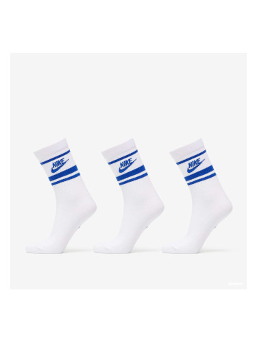 Nike NSW Everyday Essential Crew Socks 3-Pack White/ Blue XL