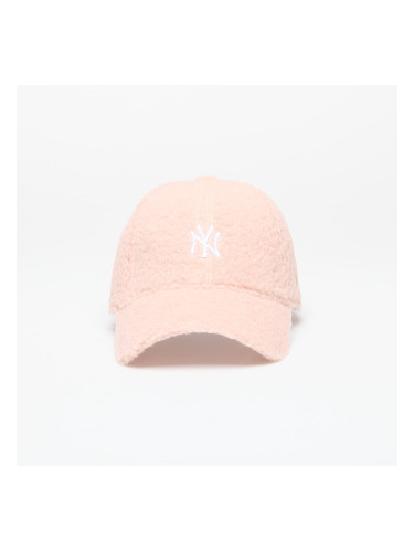 Шапка New Era New York Yankees MLB Womens Borg 9FORTY Adjustable Cap Pink Lemonade/ White Universal