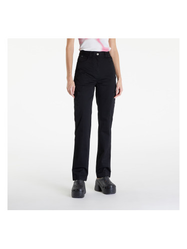 Панталони Calvin Klein Jeans Woven Label High Rise Straight Pant Black L