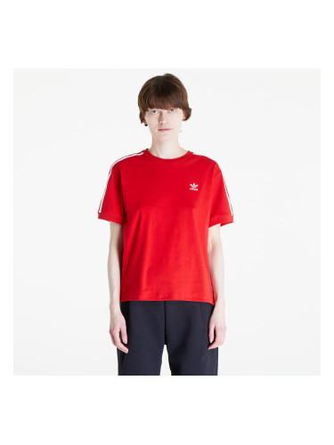 Тениска adidas 3 Stripe Tee Better Scarlet S