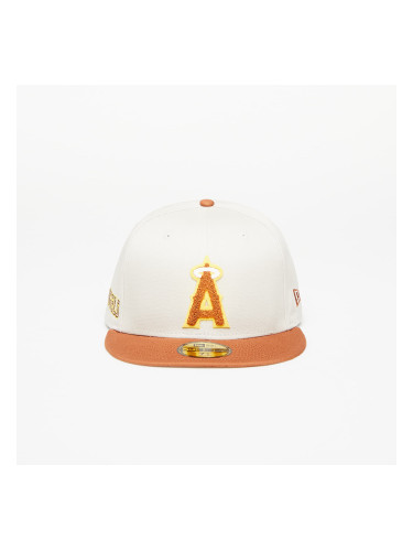 Шапка New Era Anaheim Angels Boucle 59FIFTY Fitted Cap Stone/ Brown 7 3/8