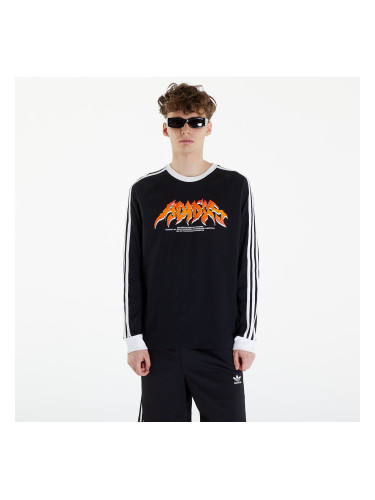 Тениска adidas Flames Long Sleeve Tee Black/ White M