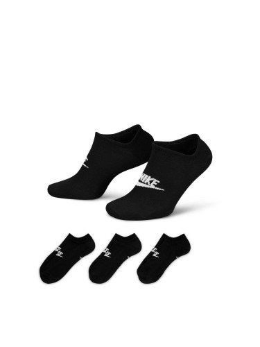 Nike Sportswear No-Show Socks 3-Pack Black/ White XL