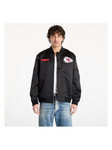 Яке Mitchell & Ness NFL Team Leader Satin Vintage Logo Chiefs Bomber Black M