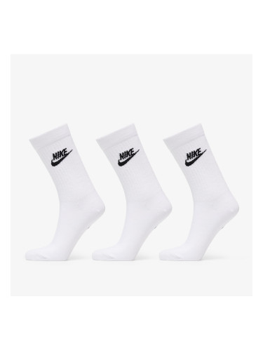 Nike NSW Everyday Essential Crew Socks 3-Pack White/ Black XL