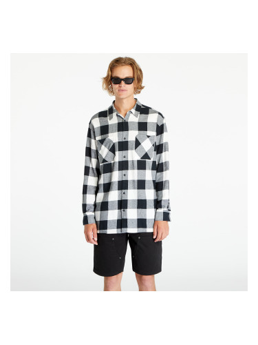 Риза Urban Classics Long Oversized Checked Shirt Black/ White L