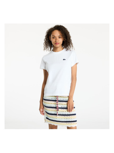 Тениска LACOSTE Tee-Shirt &Turtle Neck White 36