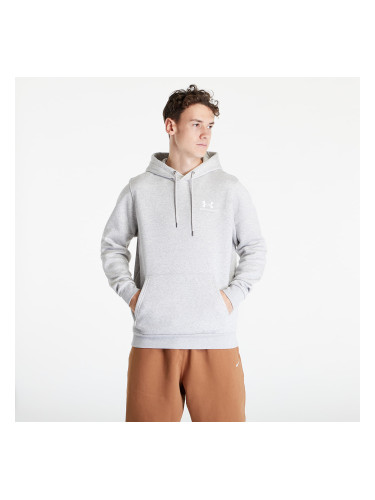 Суитшърт Under Armour Essential Fleece Hoodie Ghost Gray Medium Heather/ White M