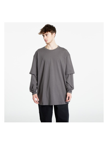 Тениска Urban Classics Oversized Shaped Double Layer LS Tee Grey XL