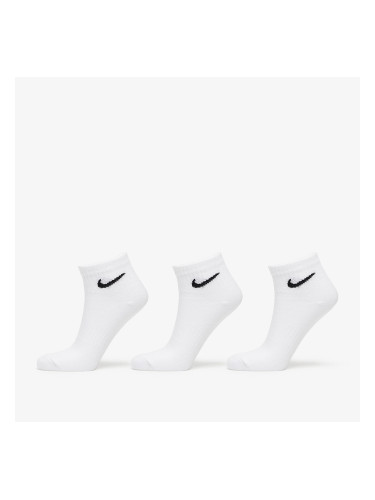 Nike Everyday Lightweight Training Ankle Socks 3-Pack White/ Black M