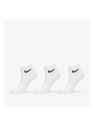 Nike Everyday Lightweight Training Ankle Socks 3-Pack White/ Black XL
