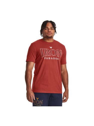 Тениска Under Armour Project Rock Iron Ss Heritage Red L