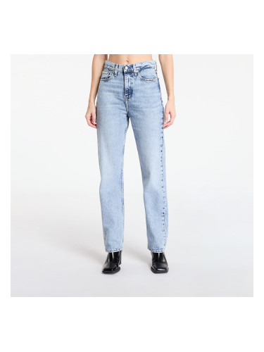 Панталони Calvin Klein Jeans High Rise Straight Jeans Denim Medium W25/L30