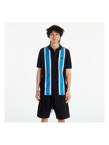 Тениска FRED PERRY Woven Mesh Relaxed Polo Black L