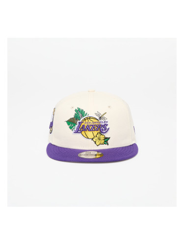 Шапка New Era Los Angeles Lakers 9FIFTY NBA Floral Snapback Cap Ivory/ True Purple M-L