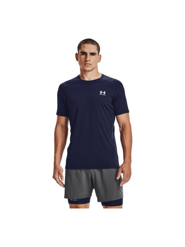 Тениска Under Armour Hg Armour Fitted Ss Midnight Navy M